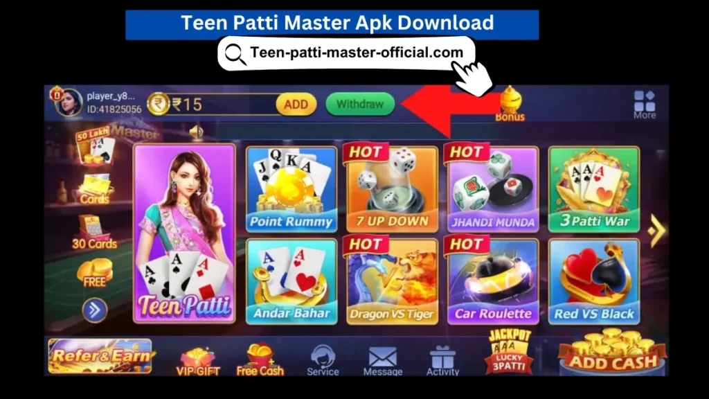 3Patti Master App Cash Withdrawal