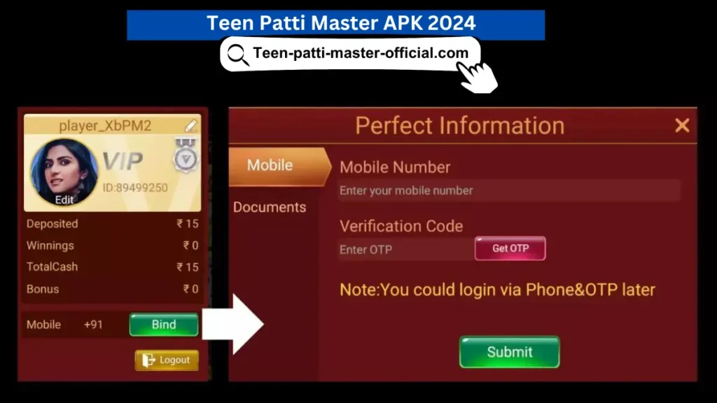 Sing Up in Teen Patti Master APK [2024]