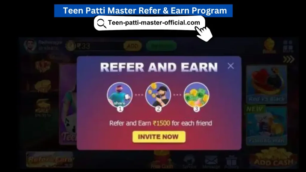 Teen Patti Master Refer & Earn Program